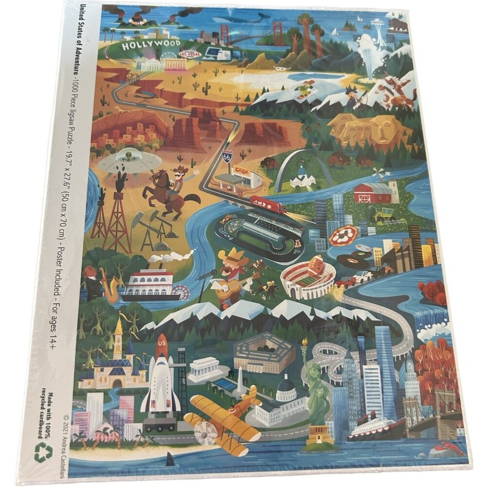 Jigsaw Puzzle 1000 Piece - United States Of Adventure - Approx 27.5 X 19.5